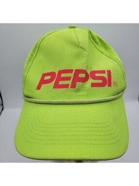 Forever 21 x Pepsi Neon Green Unisex One Size Snapback Hat Bold Logo Bright Camp